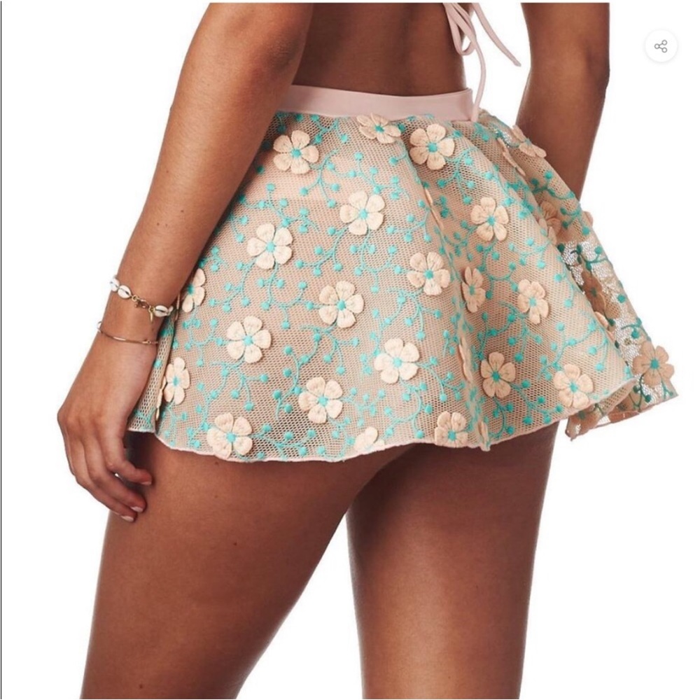 Montce embroidered floral skirt
